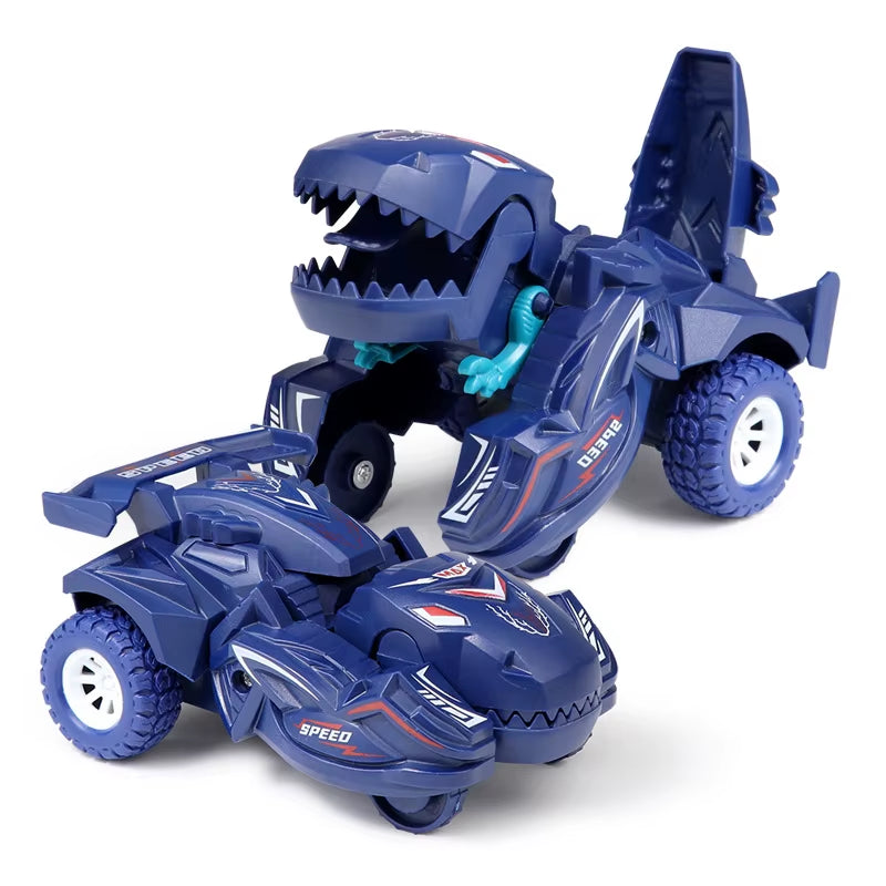 Transforming Dinosaur Car Deformation Car Toys Inertial Sliding Dino Car Automatic Transform Toys Boy Toys Birthday Gift