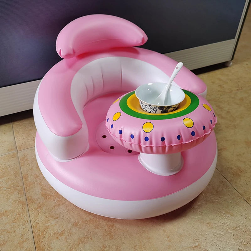 Baby Inflatable Seat for Babies Built in Air Pump Infant Back Support Sofa Infant Support Seat Toddler Chair for Sitting up Gift