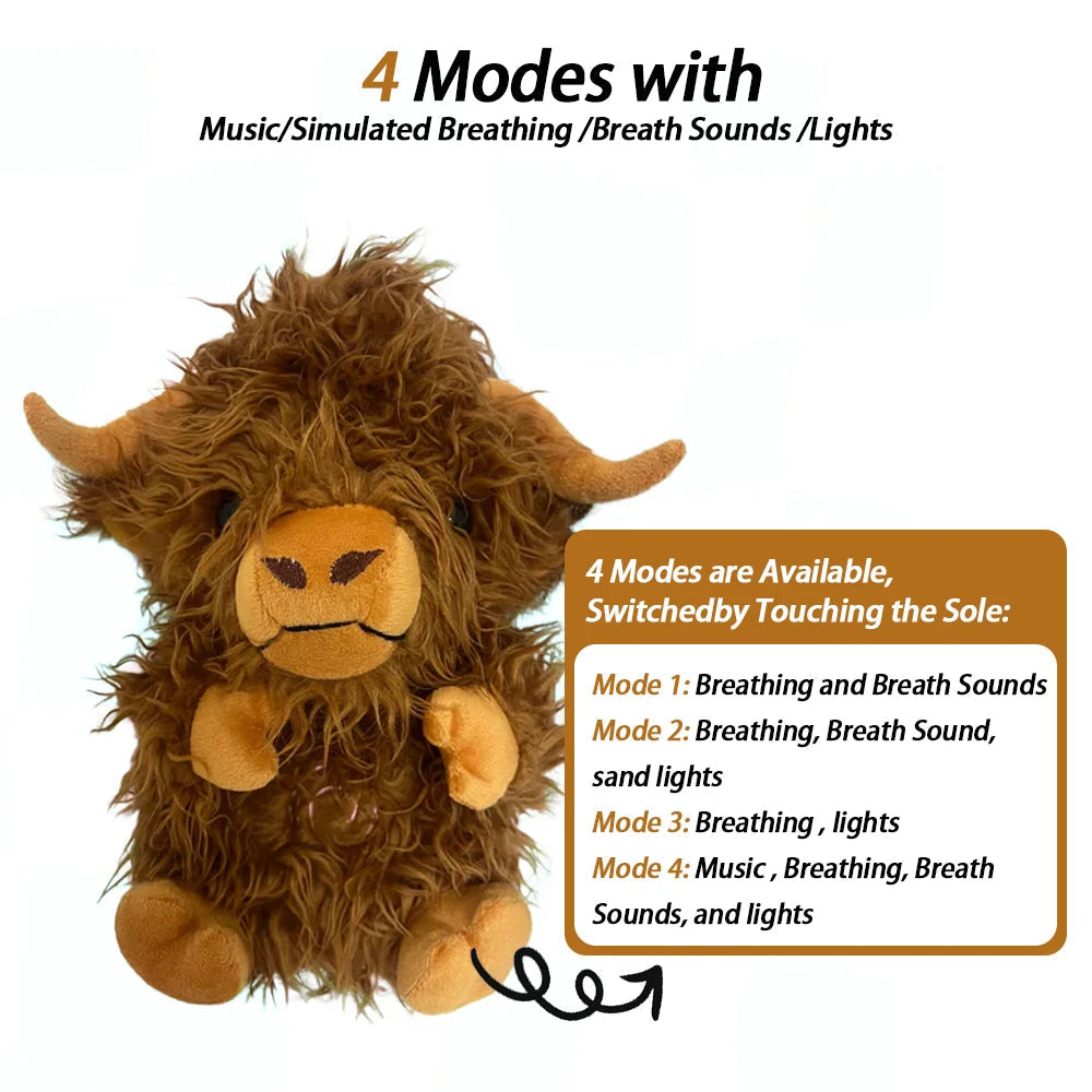 4 Modes Baby Breathing Soothing Elephant Plush Doll Toy 