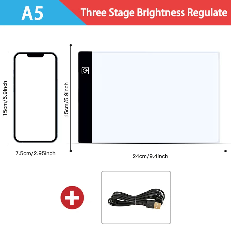 A3/A4/A5 Level Dimmable Led Drawing Copy Pad Board