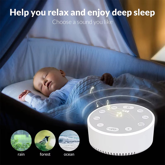 Baby White Noise Machine USB Rechargeable Timed Shutdown 