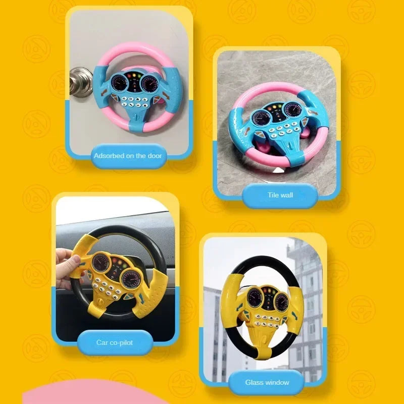 Infant Shining Simulation Steering Wheel Toys Children'S Toy Kids Early Education Copilots Stroller Steering Wheel Vocal Toys