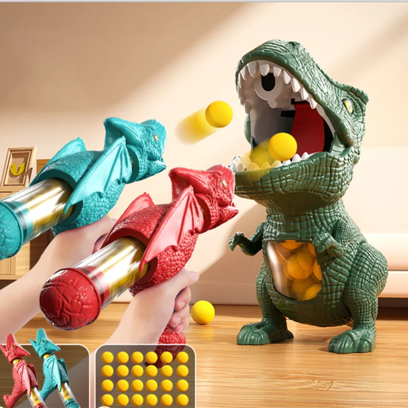 Dinosaur Shooting Tyrannosaurus Rex Ball Soft Bullet Gun Parent Child Interactive Game