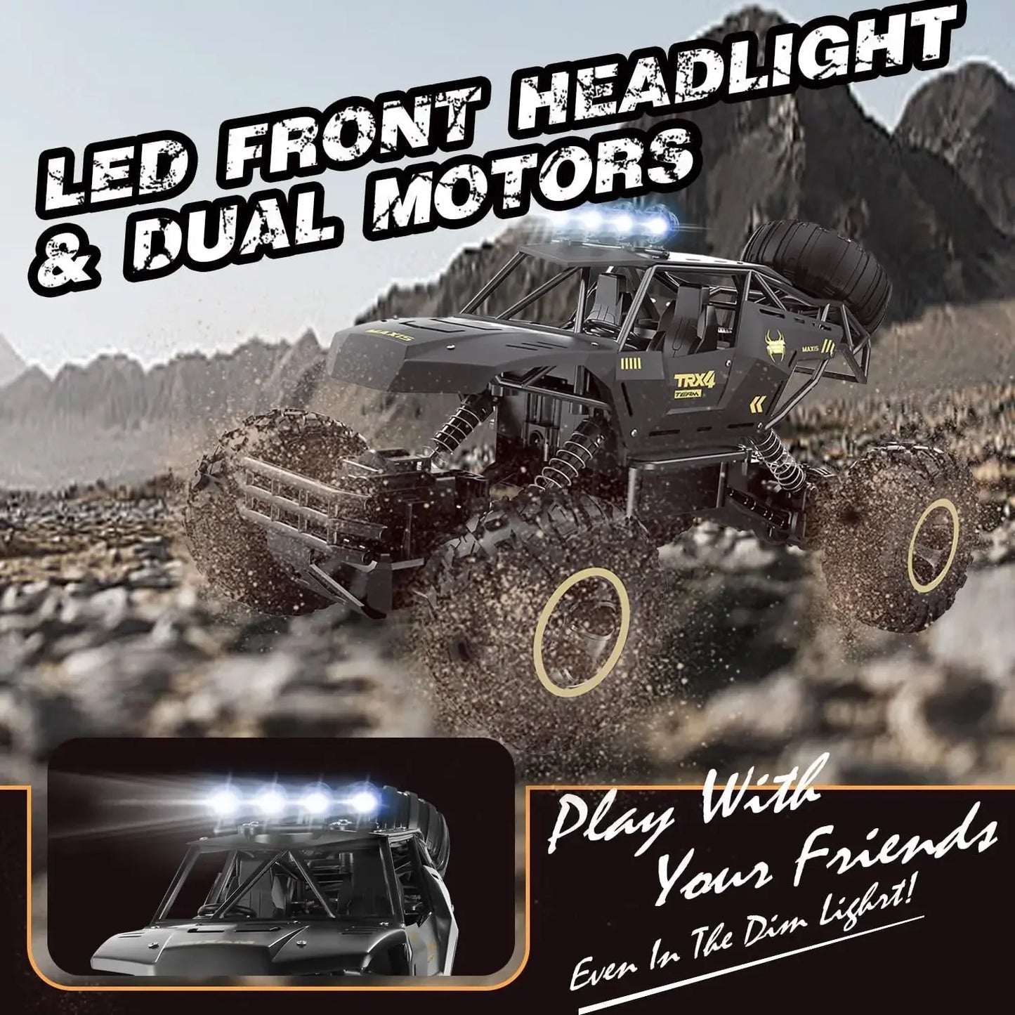 Radio Buggy 4WD RC Truck with Led Lights 