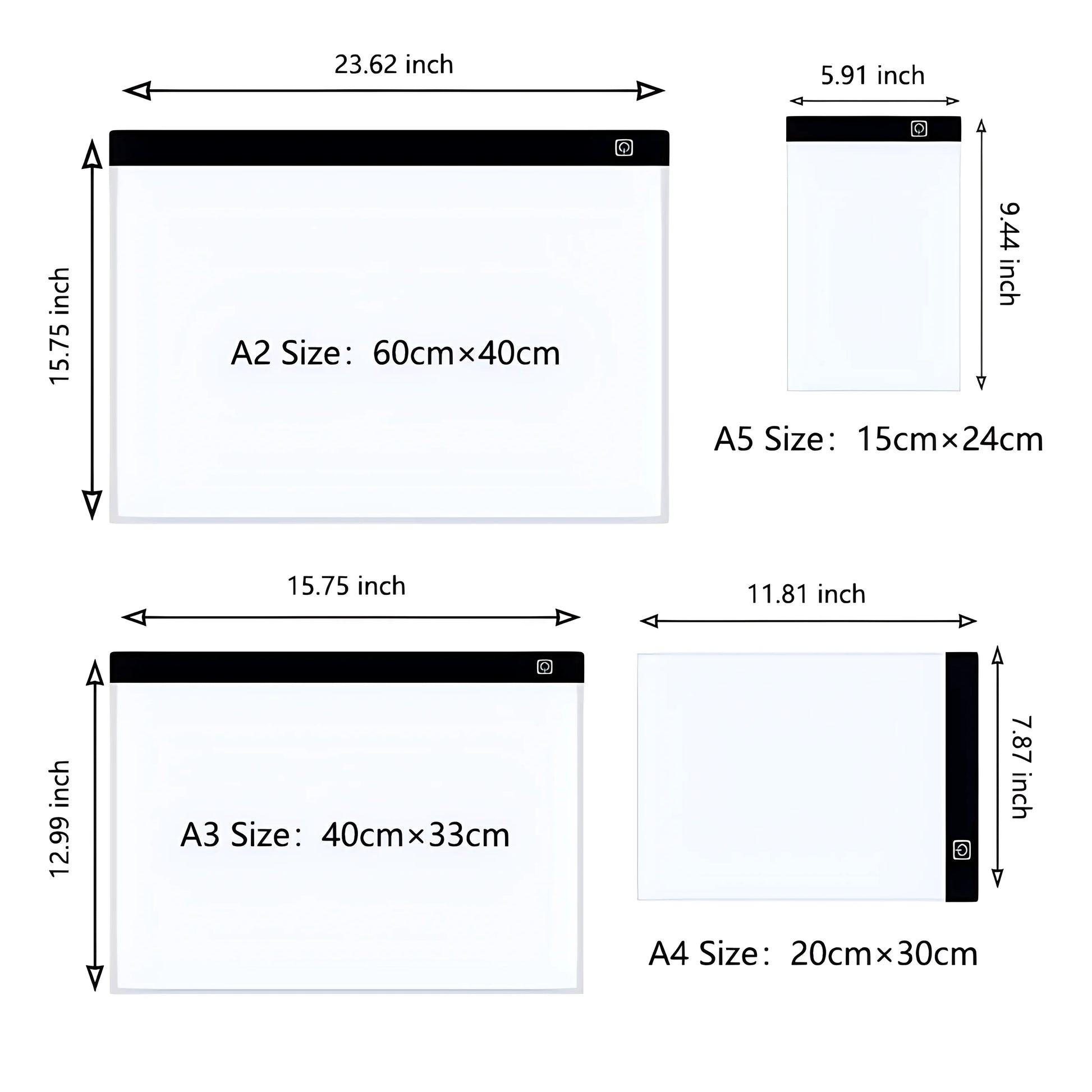 A3/A4/A5 Level Dimmable Led Drawing Copy Pad Board