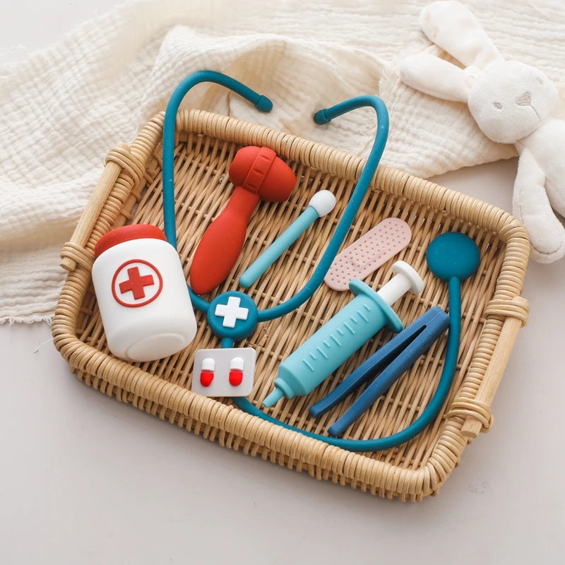 Baby Silicone Medical Toy Tool Doctor Kit 