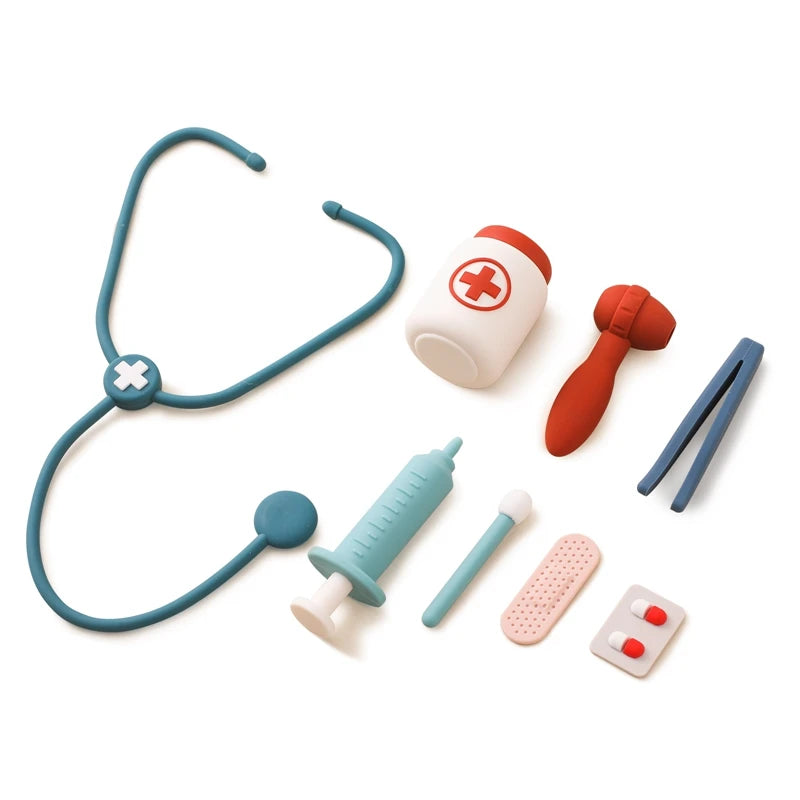 Baby Silicone Medical Toy Tool Doctor Kit 