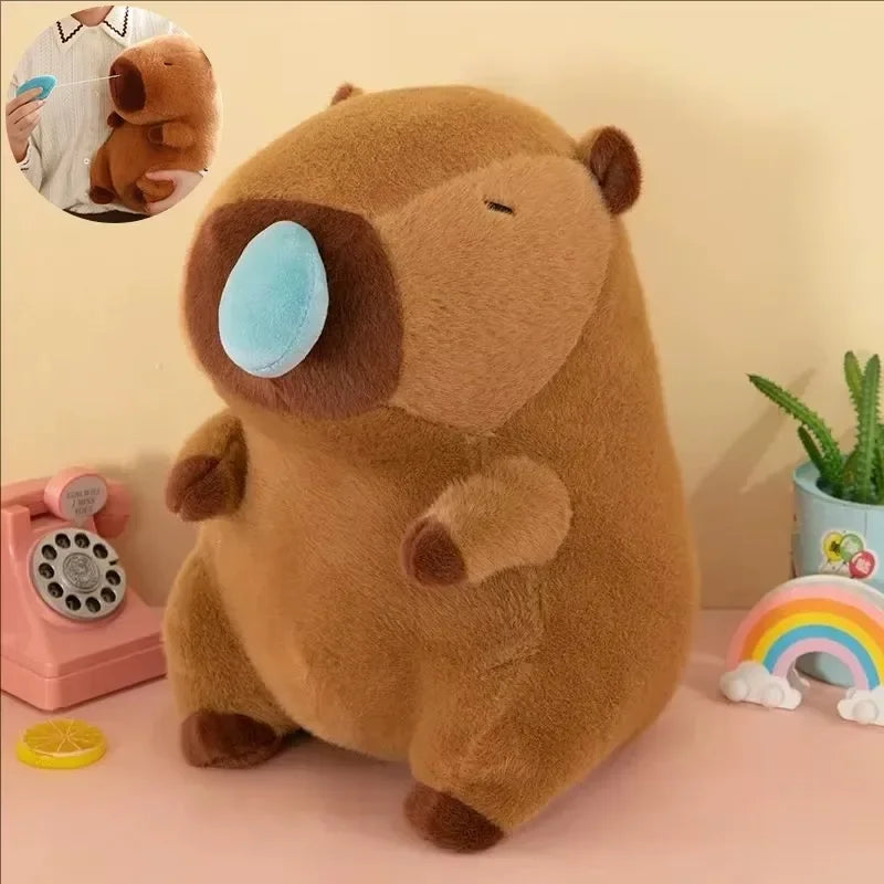 Cute Capybara Plush Toy with Stretchable Snot