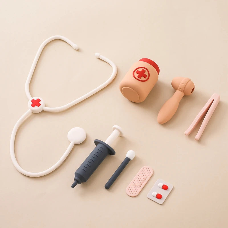 Baby Silicone Medical Toy Tool Doctor Kit 