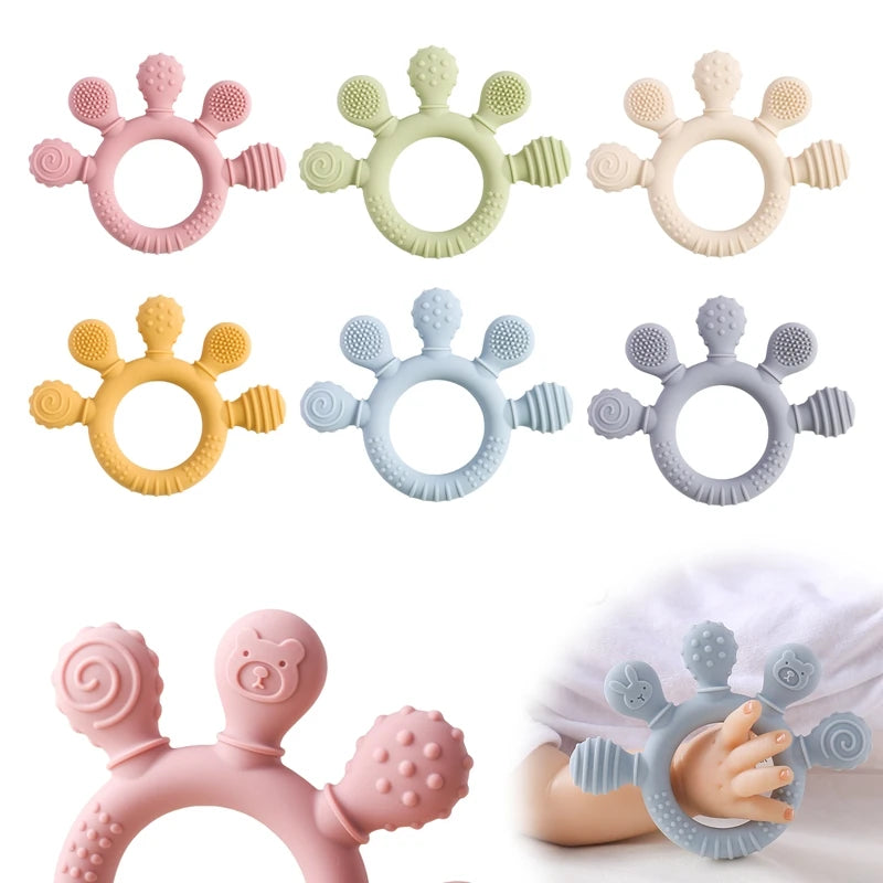 1Pc Silicone Teether,Food Grade Baby 0-12 months