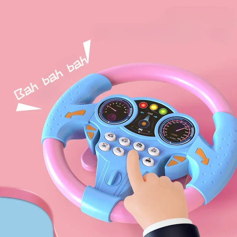 Infant Shining Simulation Steering Wheel Toys Children'S Toy Kids Early Education Copilots Stroller Steering Wheel Vocal Toys