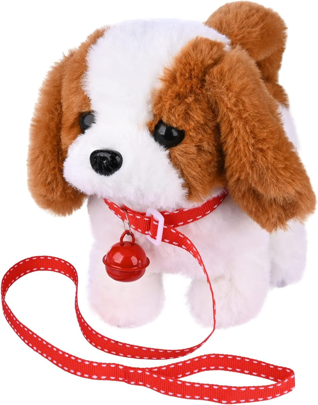 Plush Golden Retriever Toy Puppy Electronic Interactive Pet Dog - Walking, Barking, Tail Wagging, Stretching Companion Animal for Kids (Saint Bernard)