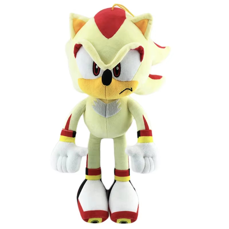 33CM High Quality Sonic Plush Toy the Hedgehog Sonic Knuckles Tails Cute Cartoon Soft Stuffed Doll Birthday Gift for Children