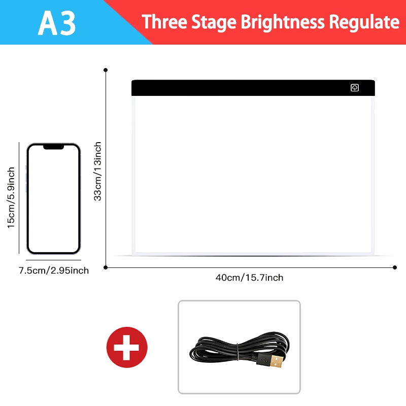 A3/A4/A5 Level Dimmable Led Drawing Copy Pad Board