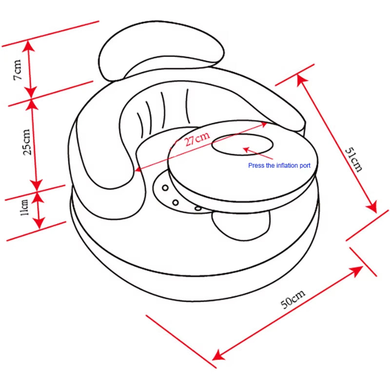 Baby Inflatable Seat for Babies Built in Air Pump Infant Back Support Sofa Infant Support Seat Toddler Chair for Sitting up Gift