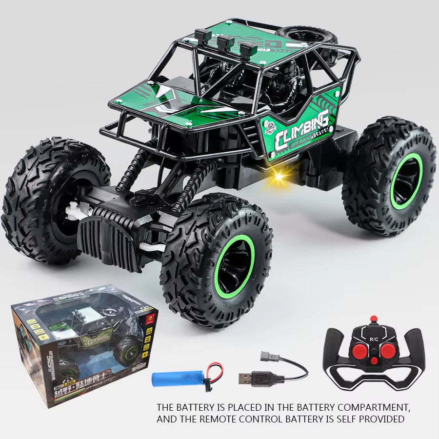 2.4G Remote-Controlled Alloy Off-Road Vehicle with Long-Distance Lighting