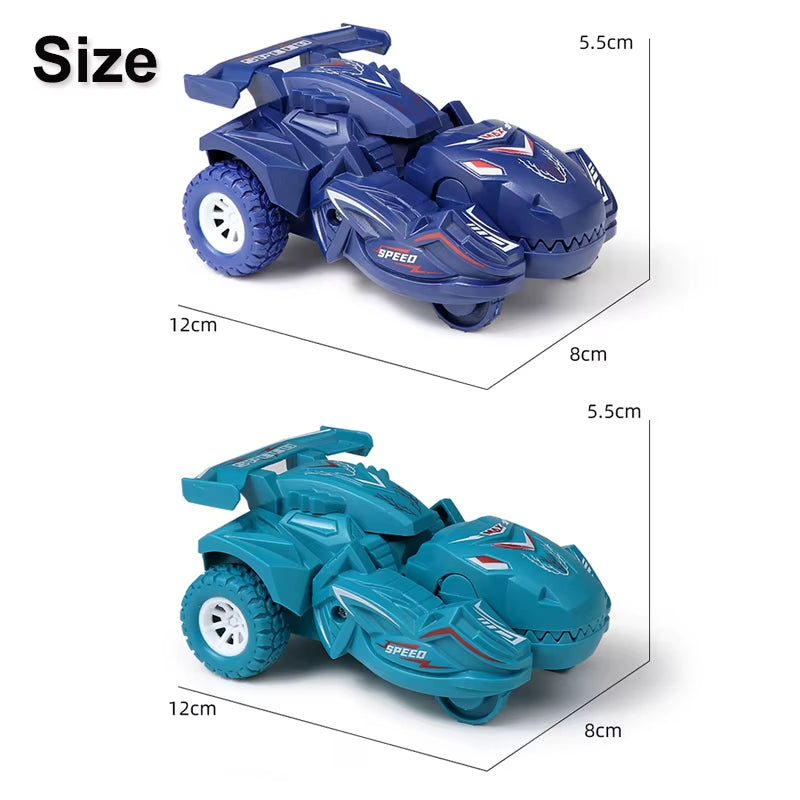 Transforming Dinosaur Car Deformation Car Toys Inertial Sliding Dino Car Automatic Transform Toys Boy Toys Birthday Gift